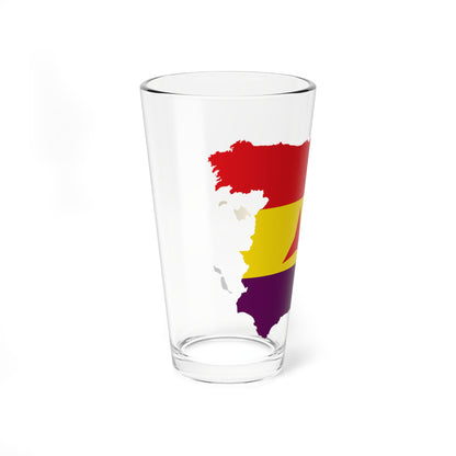 Spain with International Brigades Flag (Spain) Pint Glass 16oz