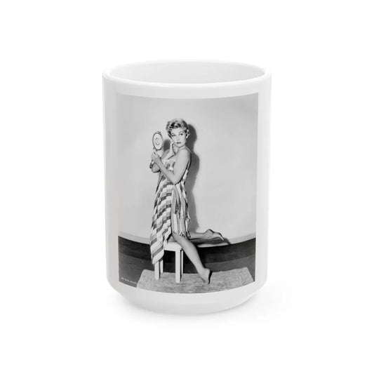 Kim Novak #199 (Vintage Female Icon) White Coffee Mug-15oz-Go Mug Yourself