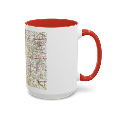 USA - Southwestern (1959) (Map) Accent Coffee Mug
