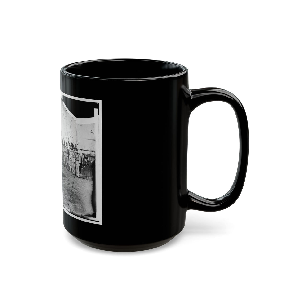Washington, D.C. Band Of 9th Veteran Reserve Corps, In Shakoes And Frogged Jackets, At Washington Circle (U.S. Civil War) Black Coffee Mug