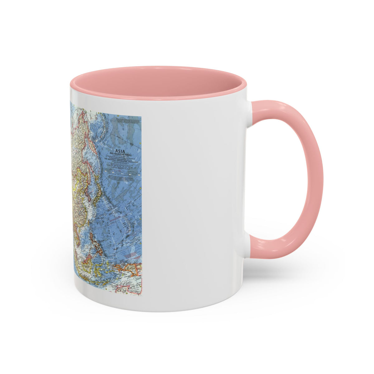 Asia and Adjacent Areas (1959) (Map) Accent Coffee Mug