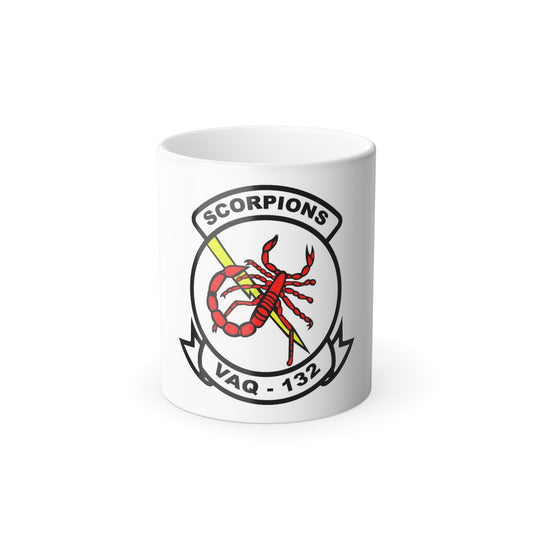 VAQ 132 Electronic Attack Squadron 132 (U.S. Navy) Color Changing Mug 11oz
