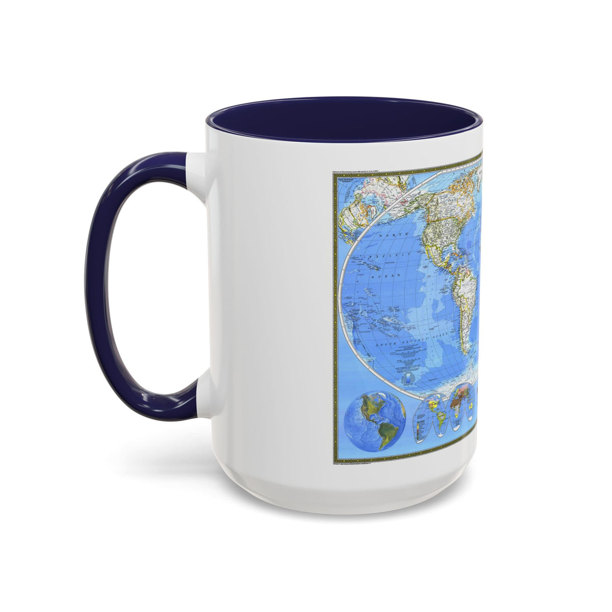 World Map (1988) (Map) Accent Coffee Mug