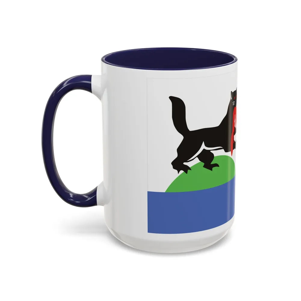 Flag of Irkutsk Russia - Accent Coffee Mug-Go Mug Yourself