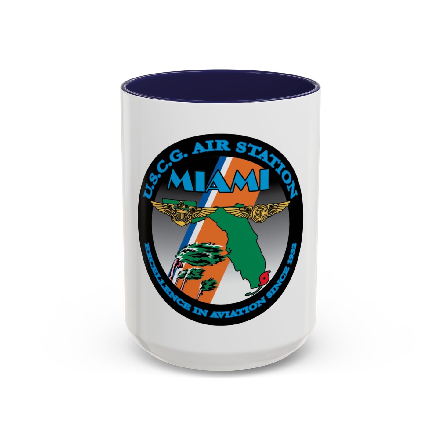 USCG Air Station Miami (U.S. Coast Guard) Accent Coffee Mug