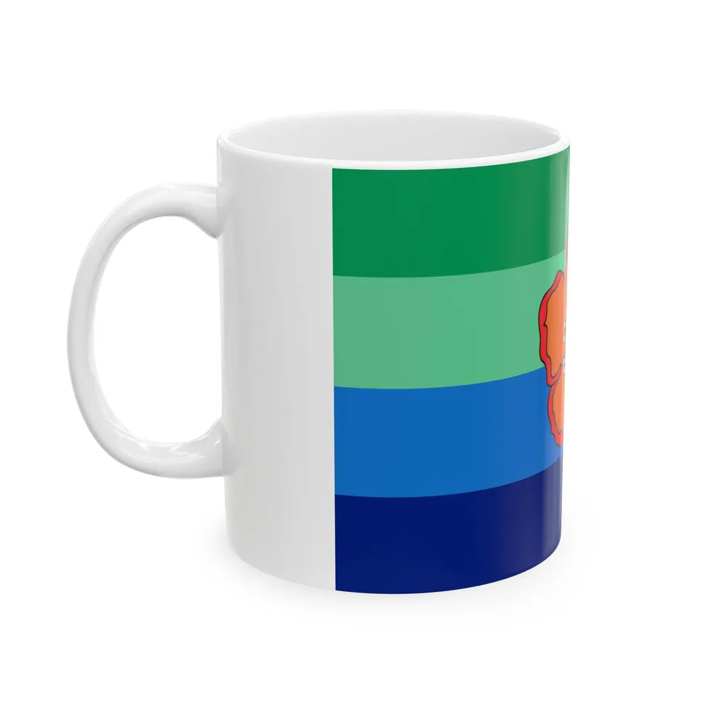 Flag of Angaur Palau - White Coffee Mug-Go Mug Yourself