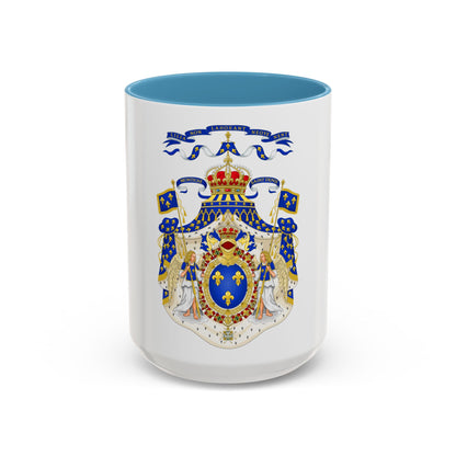 Grand Royal Coat of Arms of France - Accent Coffee Mug