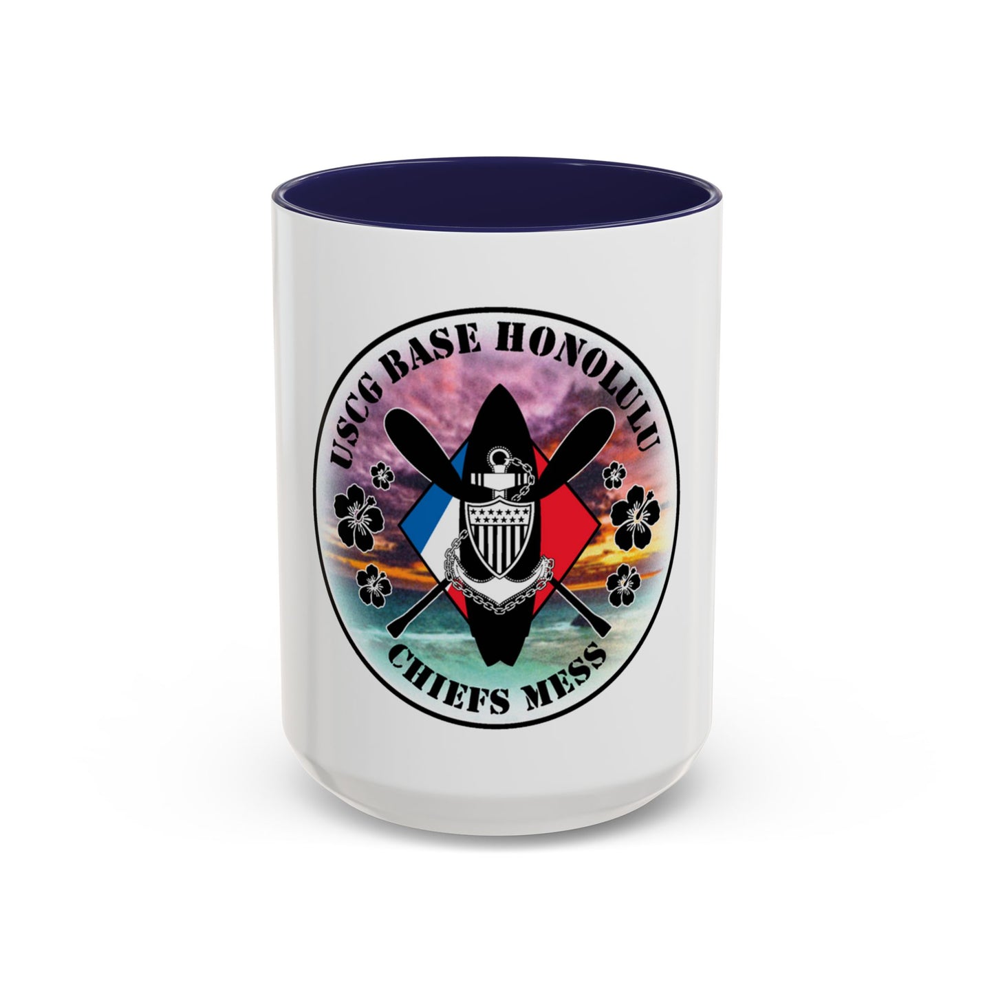 USCG Base Honolulu Chiefs Mess (U.S. Coast Guard) Accent Coffee Mug