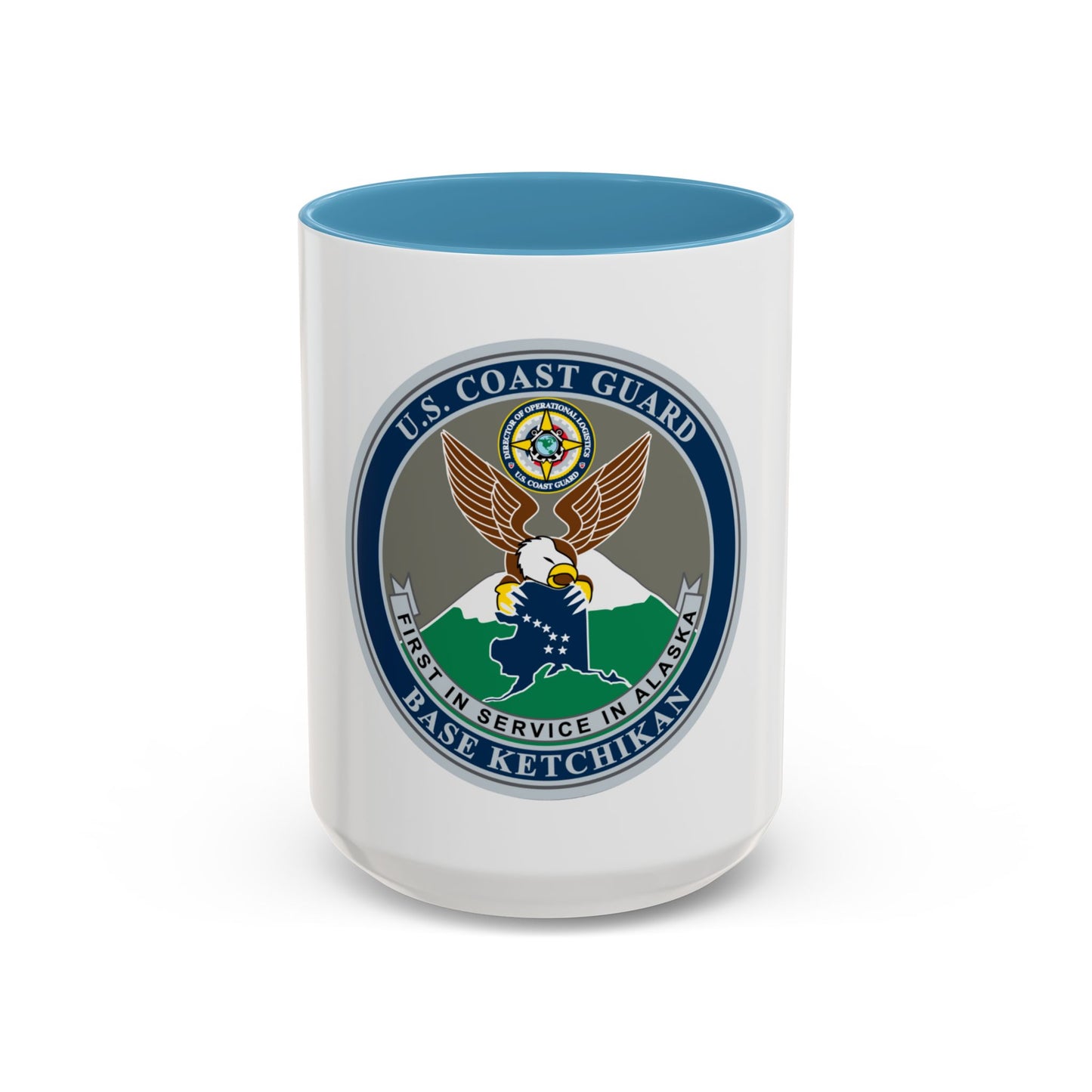 USCG Base Ketchikan (U.S. Coast Guard) Accent Coffee Mug