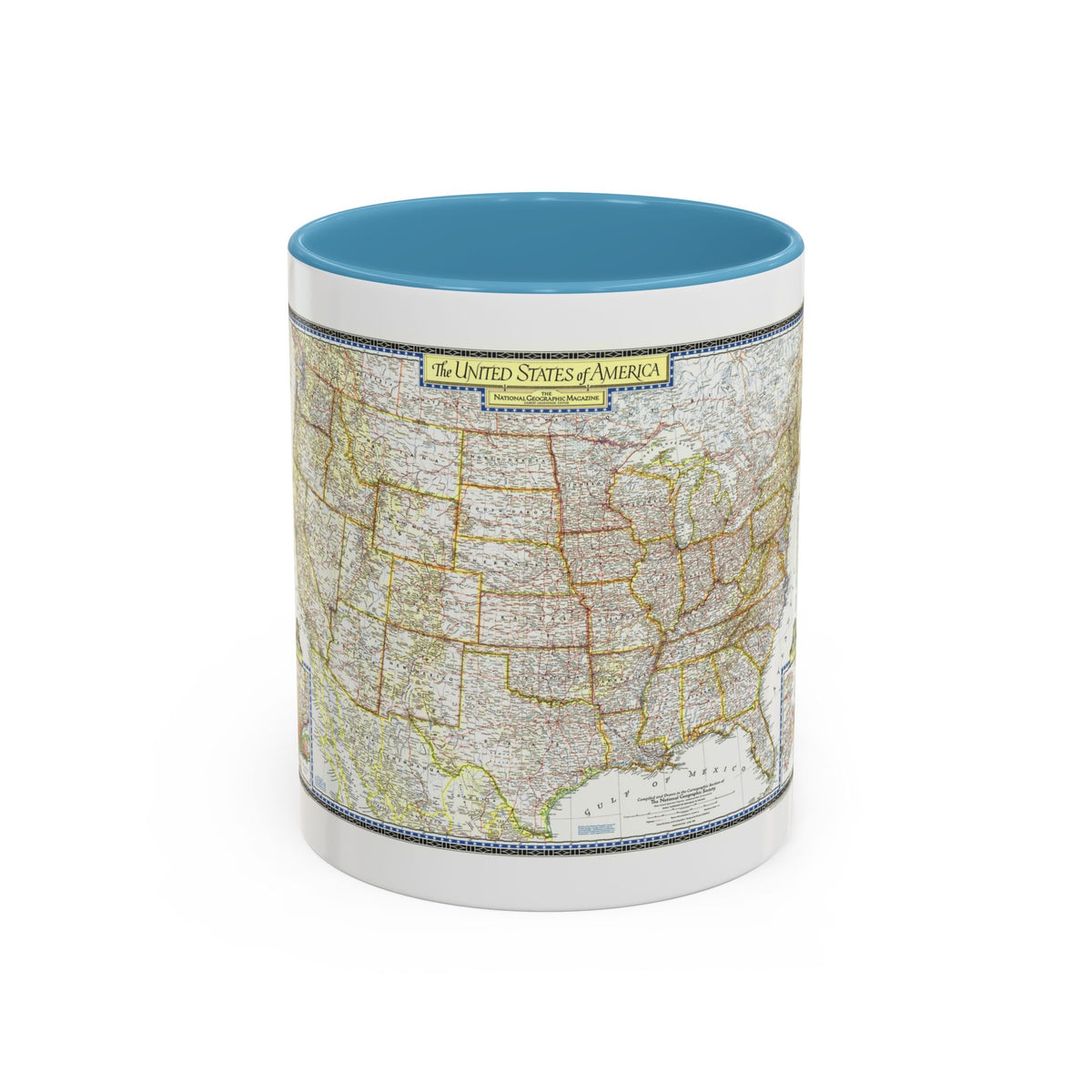USA - The United States (1951) (Map) Accent Coffee Mug