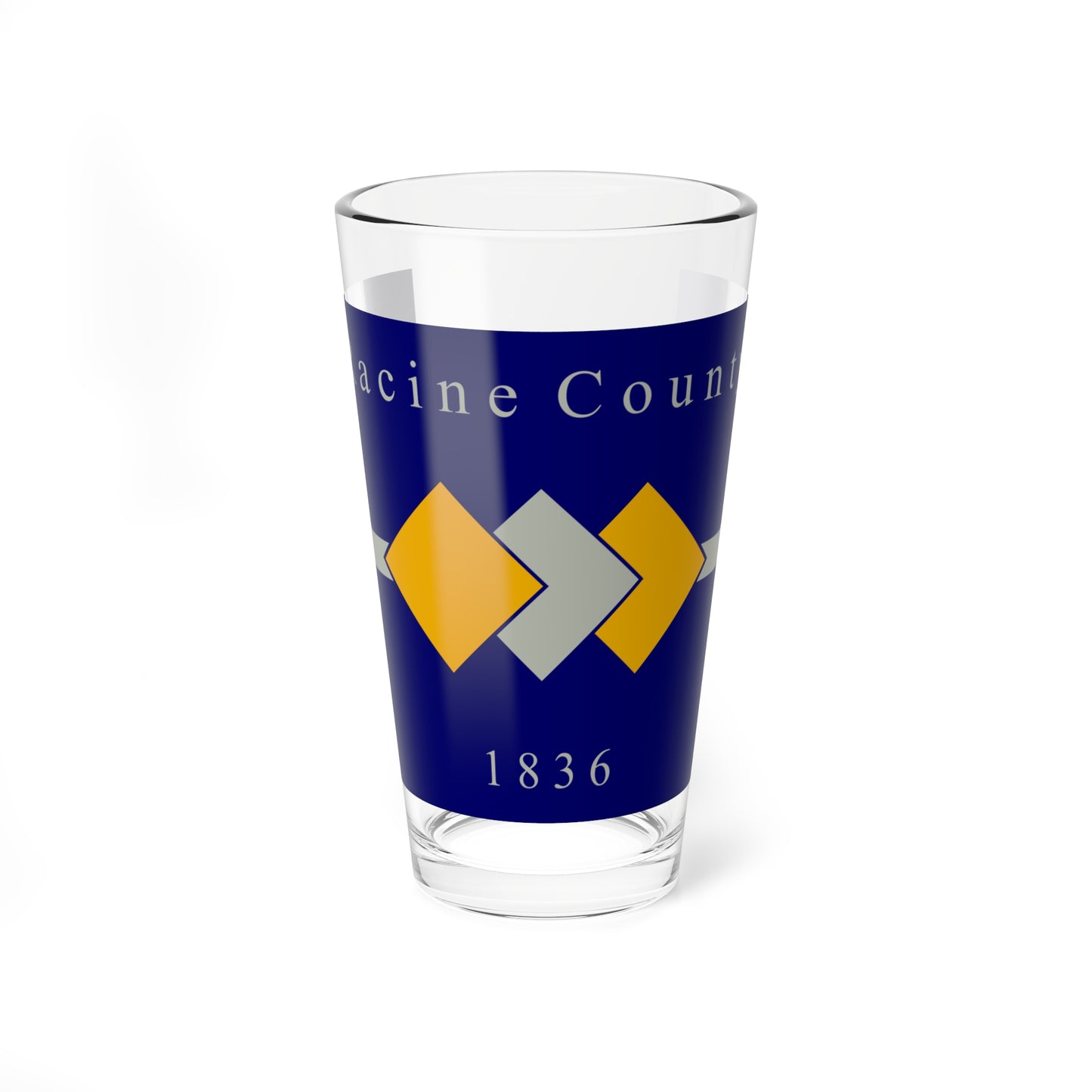Flag of Racine County Wisconsin (United States) Pint Glass 16oz