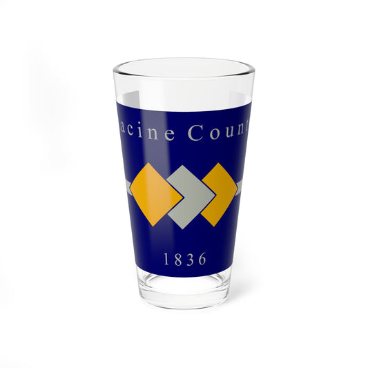Flag of Racine County Wisconsin (United States) Pint Glass 16oz