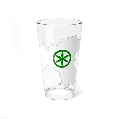 Flag map of Padania (Italy) Pint Glass 16oz