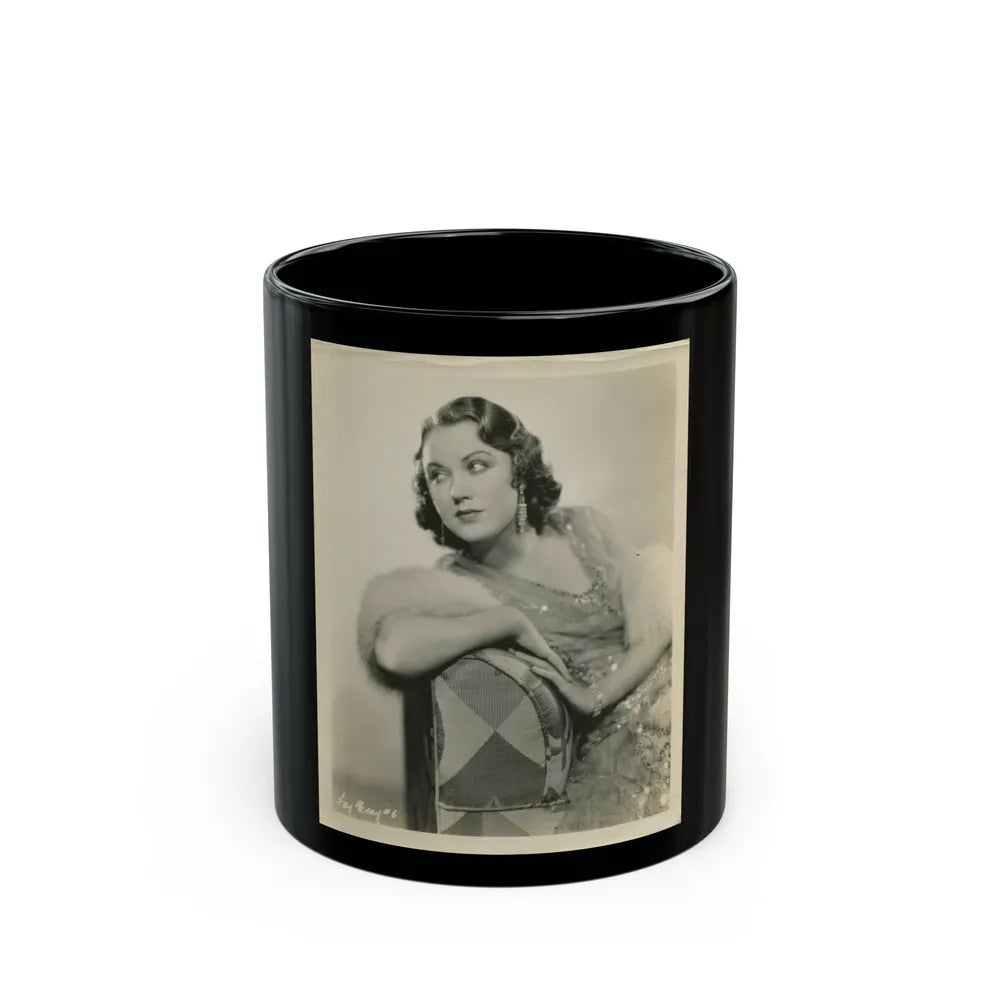 Fay Wray #190 (Vintage Female Icon) Black Coffee Mug-11oz-Go Mug Yourself