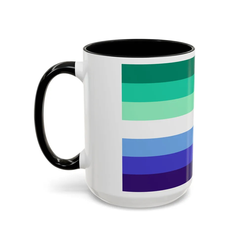 Gay Men Pride Flag - Accent Coffee Mug-Go Mug Yourself