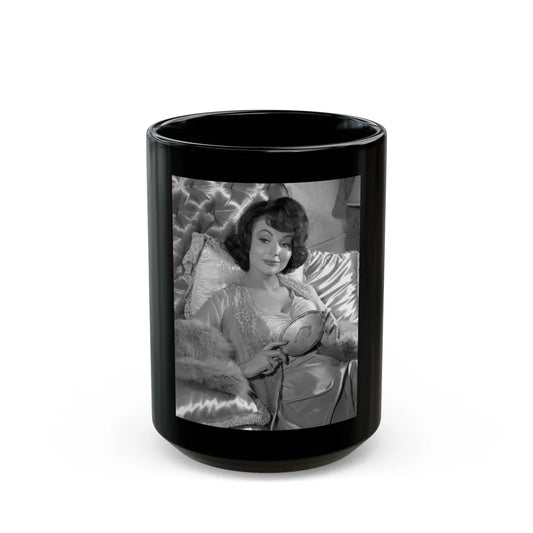 Francine York #14 (Vintage Female Icon) Black Coffee Mug-15oz-Go Mug Yourself