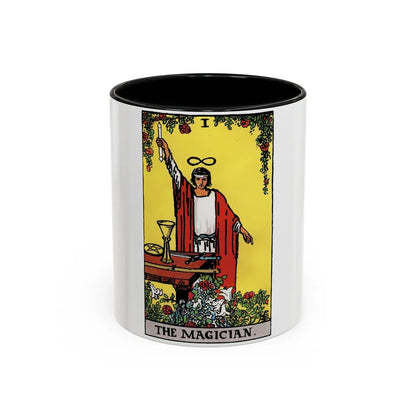 The Magician (Tarot Card) Accent Coffee Mug-11oz-Black-Go Mug Yourself