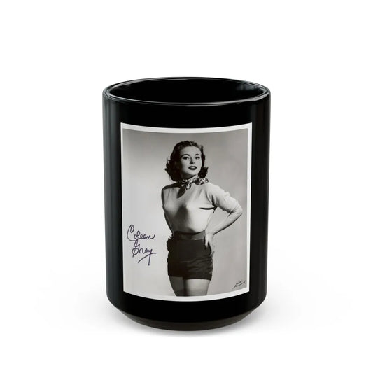 Coleen Gray #12 (Vintage Female Icon) Black Coffee Mug-15oz-Go Mug Yourself