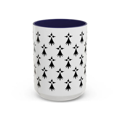 Flag of Bretagne3 France - Accent Coffee Mug-15oz-Navy-Go Mug Yourself