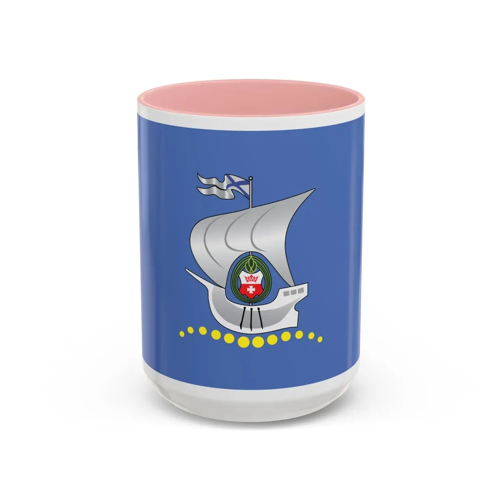 Flag of Kaliningrad Russia - Accent Coffee Mug-15oz-Pink-Go Mug Yourself