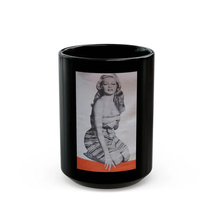 Julie Newmar #293 (Vintage Female Icon) Black Coffee Mug-15oz-Go Mug Yourself