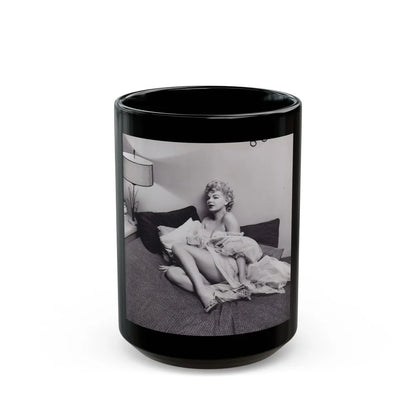 Barbara Nichols #461 (Vintage Female Icon) Black Coffee Mug-15oz-Go Mug Yourself