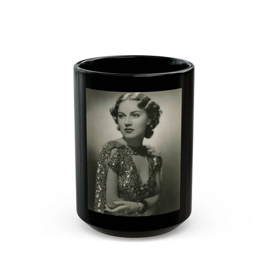 Fay Wray #178 (Vintage Female Icon) Black Coffee Mug-15oz-Go Mug Yourself