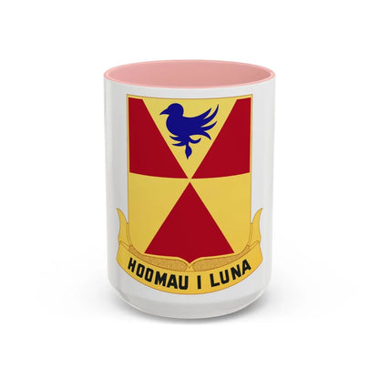 97th Artillery Group (U.S. Army) Accent Coffee Mug-15oz-Pink-Go Mug Yourself