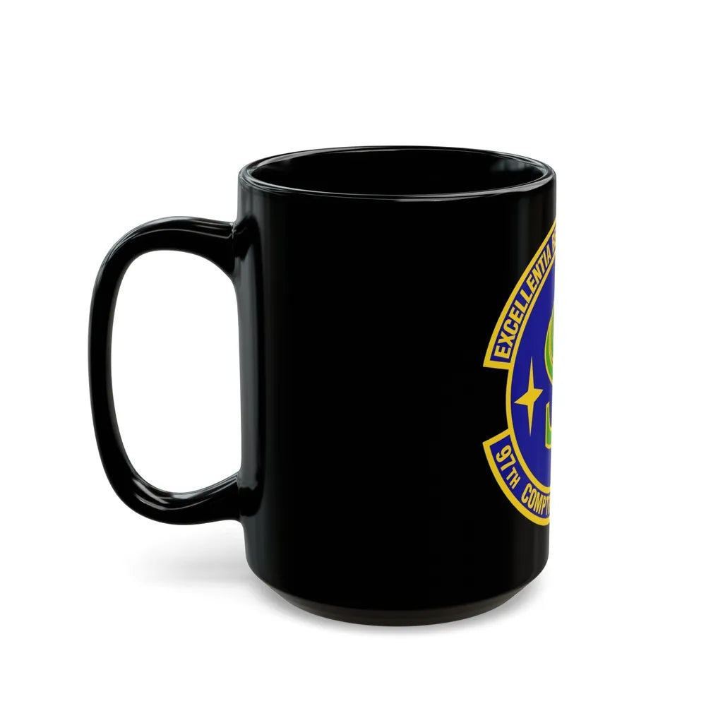 97th Comptroller Squadron (U.S. Air Force) Black Coffee Mug-Go Mug Yourself