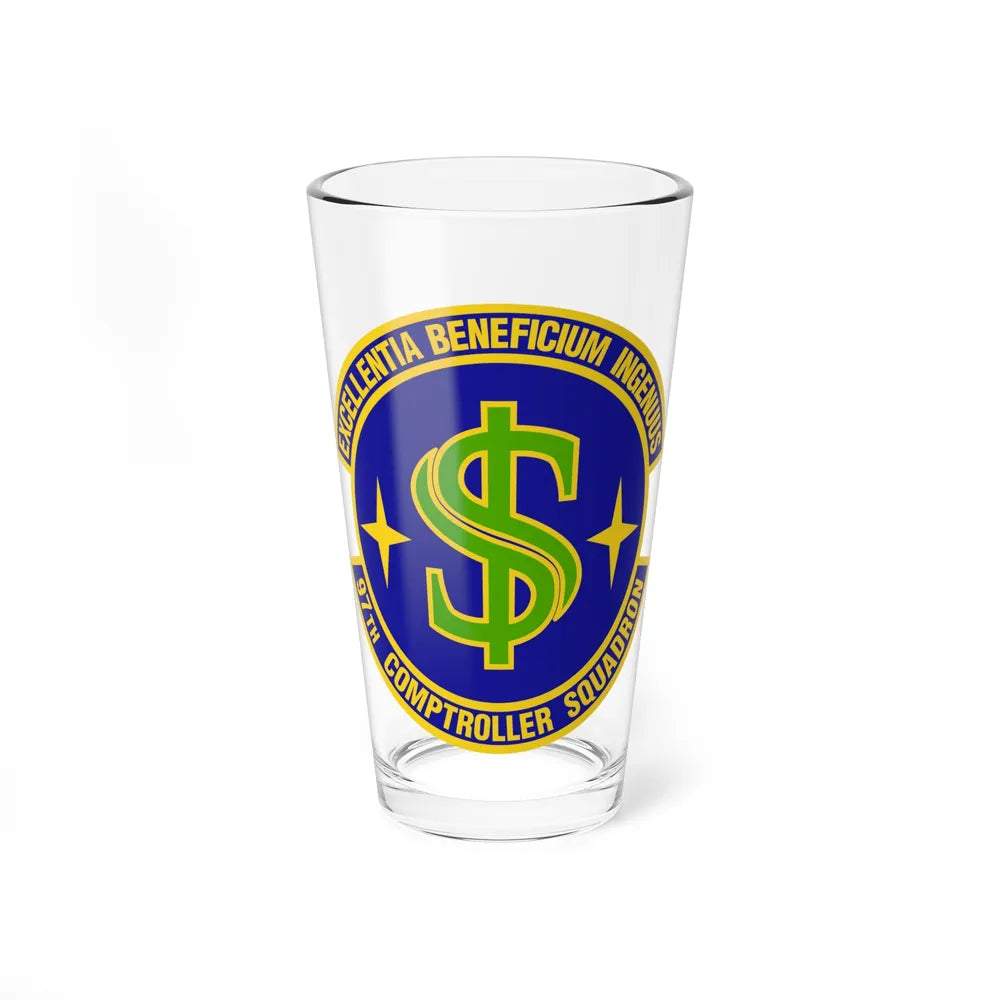 97th Comptroller Squadron (U.S. Air Force) Pint Glass 16oz-16oz-Go Mug Yourself