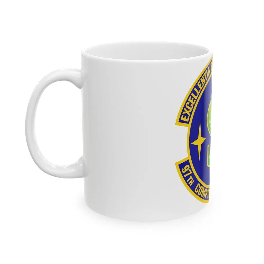 97th Comptroller Squadron (U.S. Air Force) White Coffee Mug-Go Mug Yourself