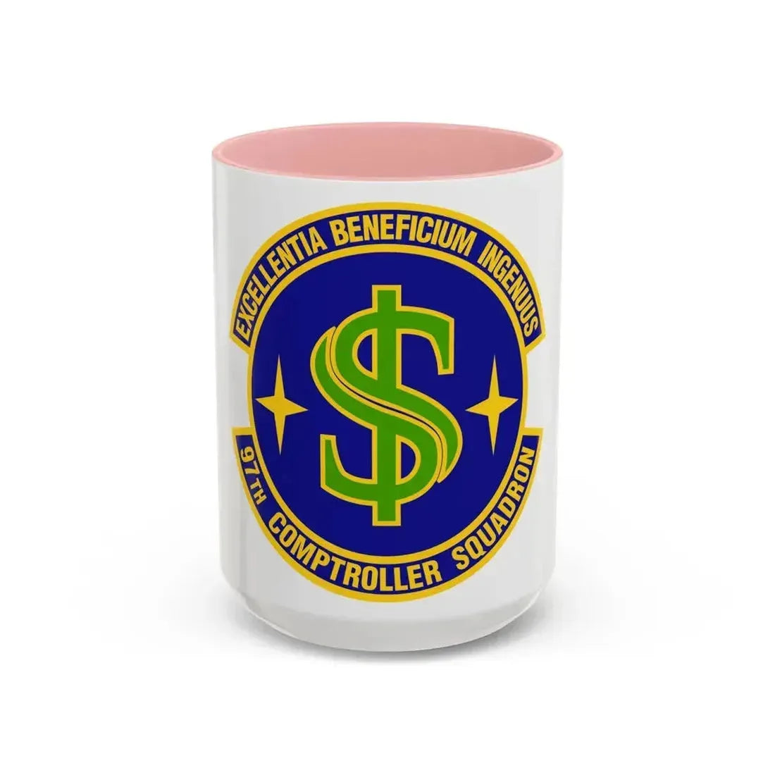 97th Comptroller Squadron (U.S. Air Force) Accent Coffee Mug 15oz Pink - Go Mug Yourself