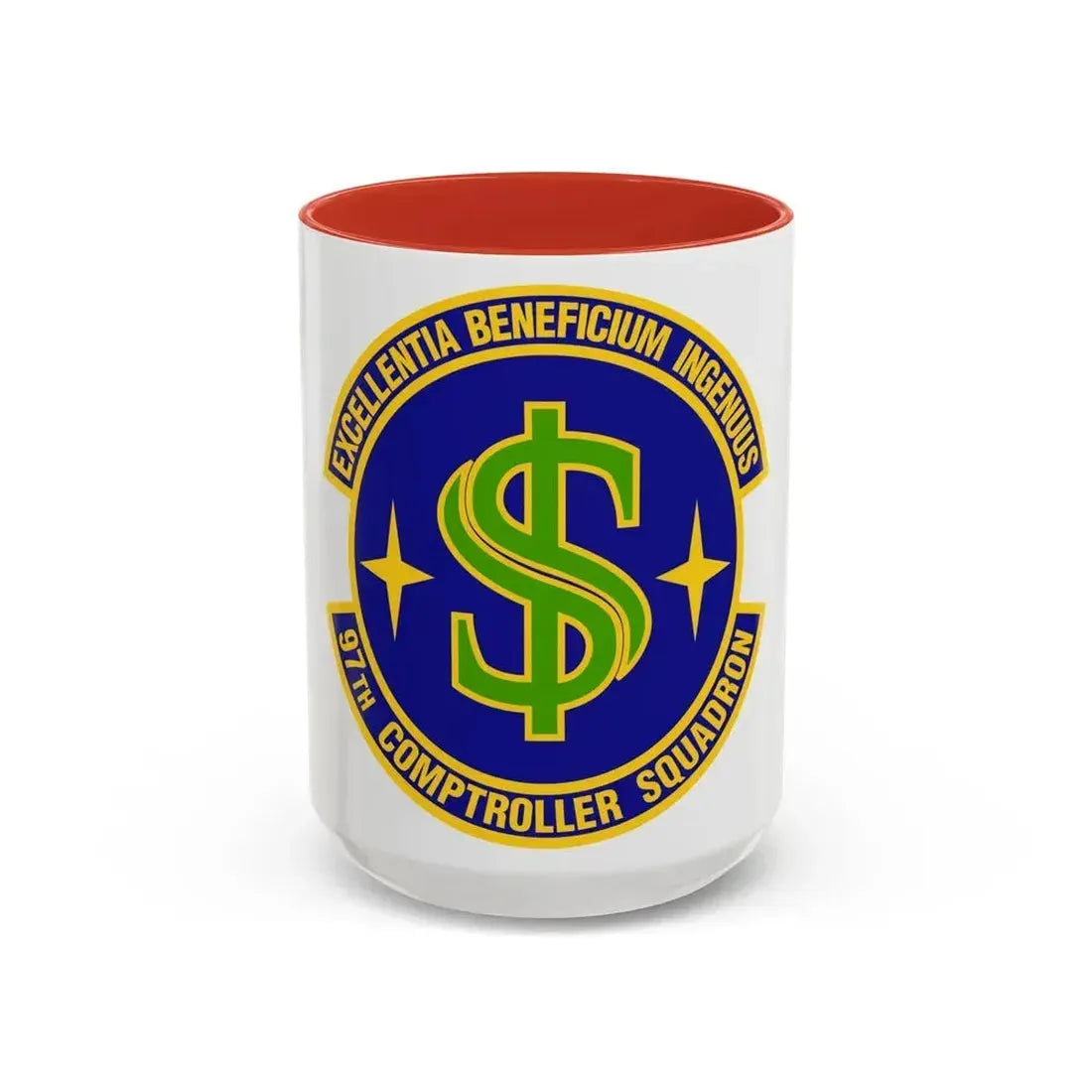 97th Comptroller Squadron (U.S. Air Force) Accent Coffee Mug 15oz Red - Go Mug Yourself
