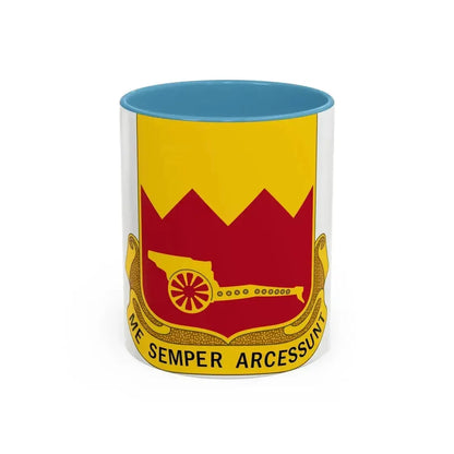 97th Field Artillery Battalion (U.S. Army) Accent Coffee Mug 11oz Light Blue - Go Mug Yourself