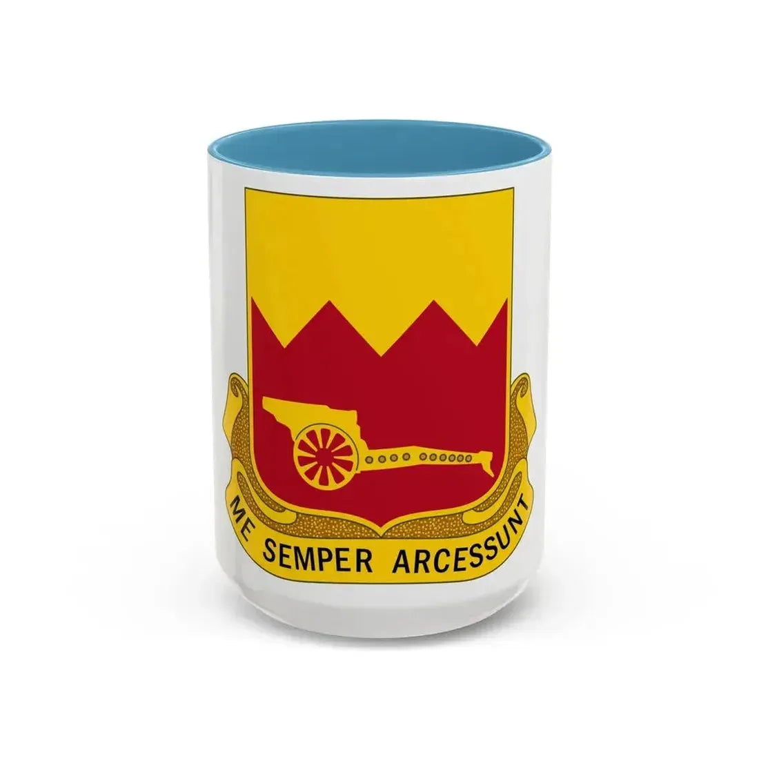 97th Field Artillery Battalion (U.S. Army) Accent Coffee Mug 15oz Light Blue - Go Mug Yourself