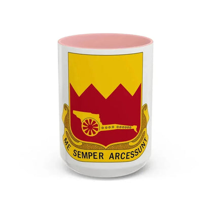 97th Field Artillery Battalion (U.S. Army) Accent Coffee Mug 15oz Pink - Go Mug Yourself