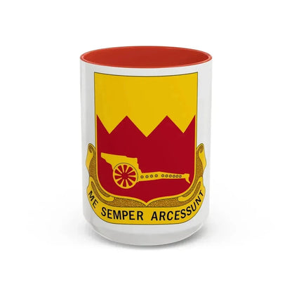 97th Field Artillery Battalion (U.S. Army) Accent Coffee Mug 15oz Red - Go Mug Yourself