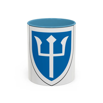 97th Infantry Division (U.S. Army) Accent Coffee Mug-11oz-Light Blue-Go Mug Yourself