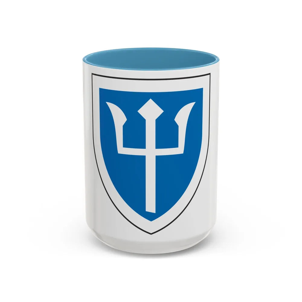 97th Infantry Division (U.S. Army) Accent Coffee Mug-15oz-Light Blue-Go Mug Yourself