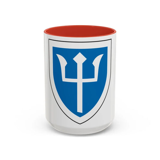 97th Infantry Division (U.S. Army) Accent Coffee Mug-15oz-Red-Go Mug Yourself