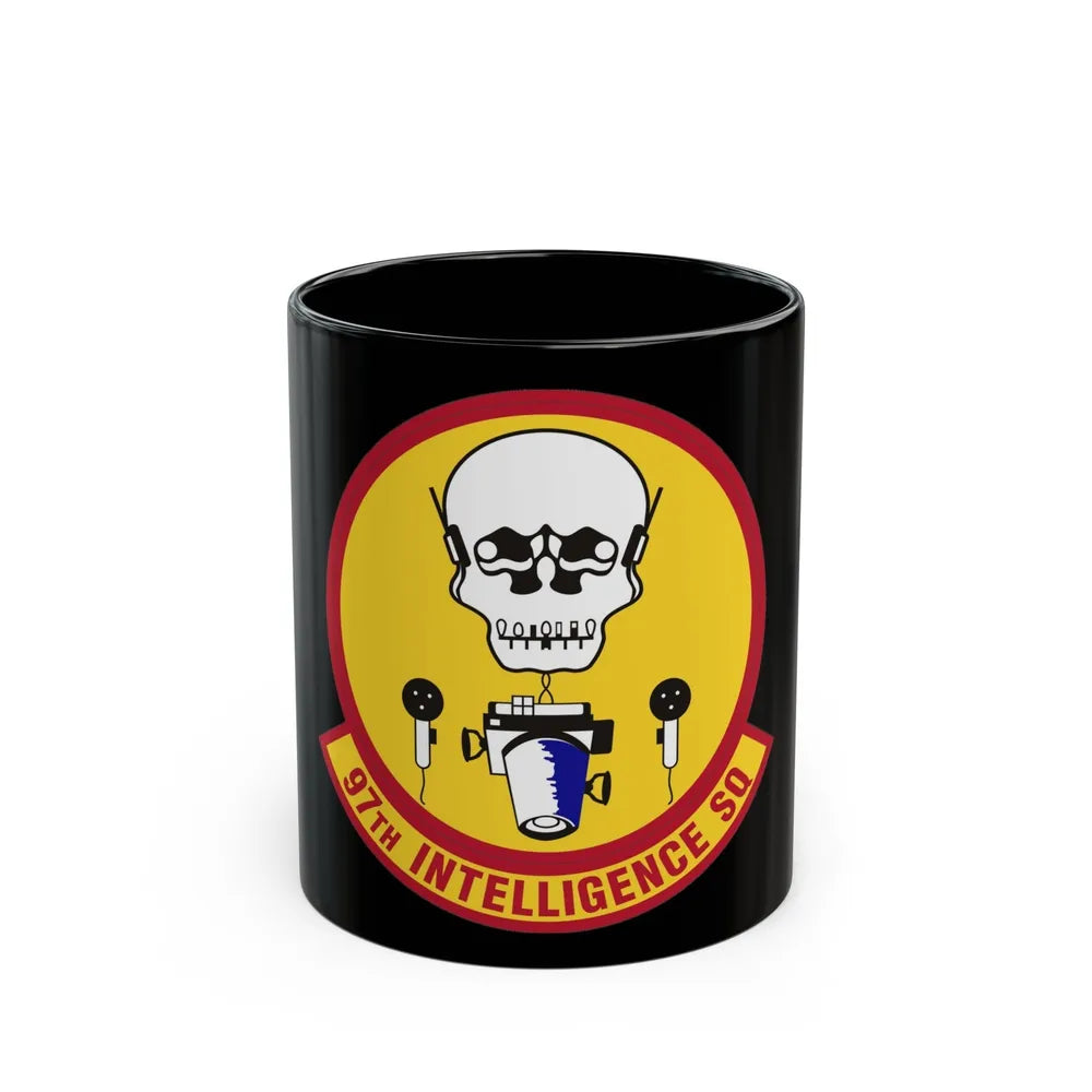 97th Intelligence Squadron (U.S. Air Force) Black Coffee Mug-11oz-Go Mug Yourself