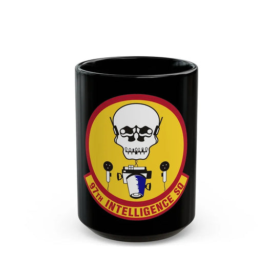 97th Intelligence Squadron (U.S. Air Force) Black Coffee Mug-15oz-Go Mug Yourself