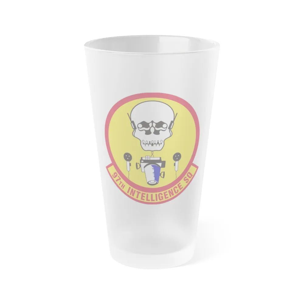 97th Intelligence Squadron (U.S. Air Force) Frosted Pint Glass 16oz-16oz-Frosted-Go Mug Yourself