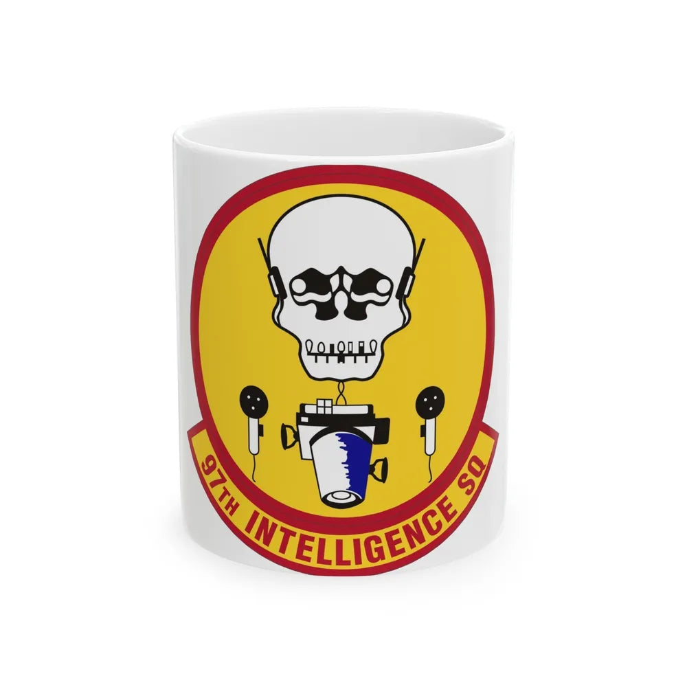 97th Intelligence Squadron (U.S. Air Force) White Coffee Mug-11oz-Go Mug Yourself