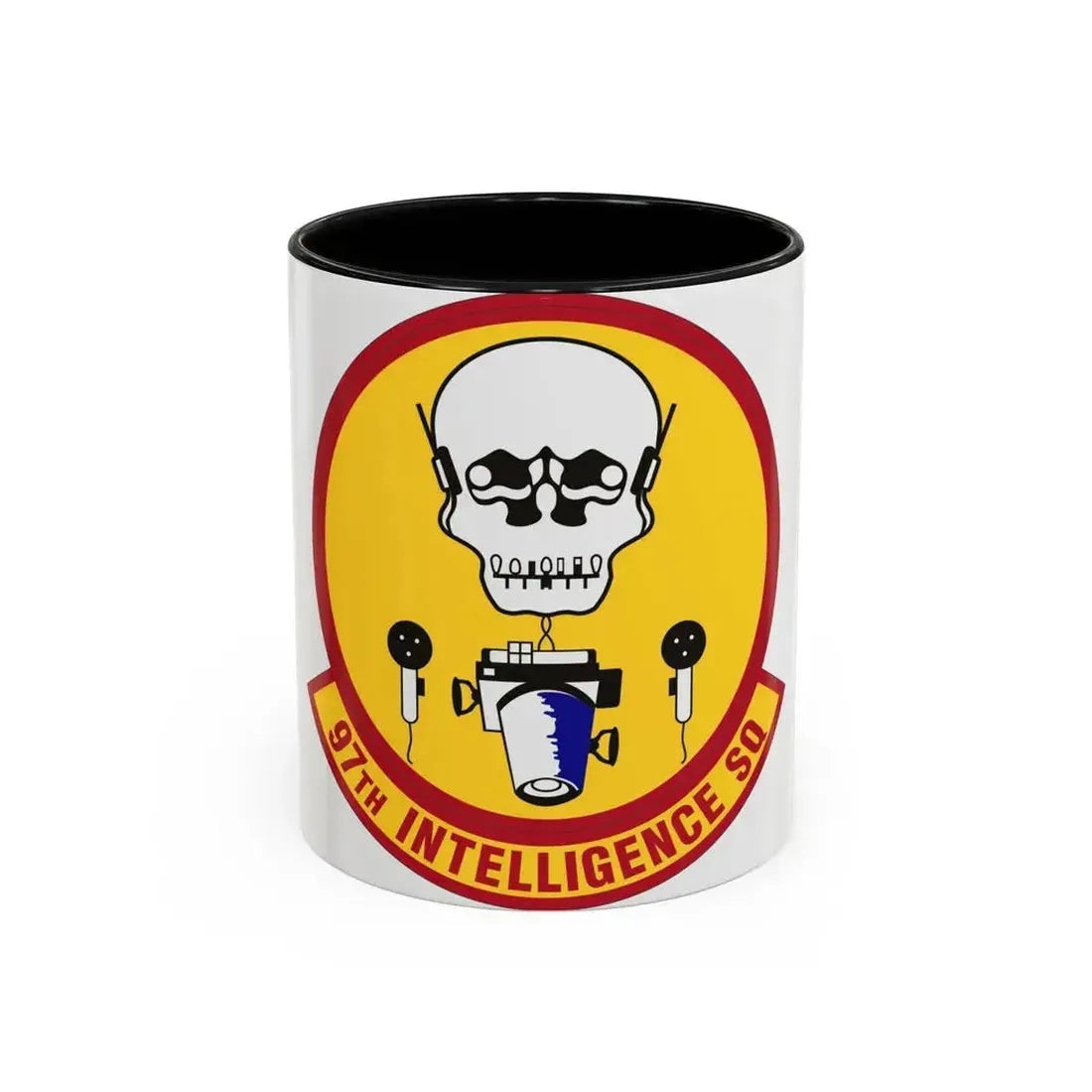 97th Intelligence Squadron (U.S. Air Force) Accent Coffee Mug 11oz Black - Go Mug Yourself
