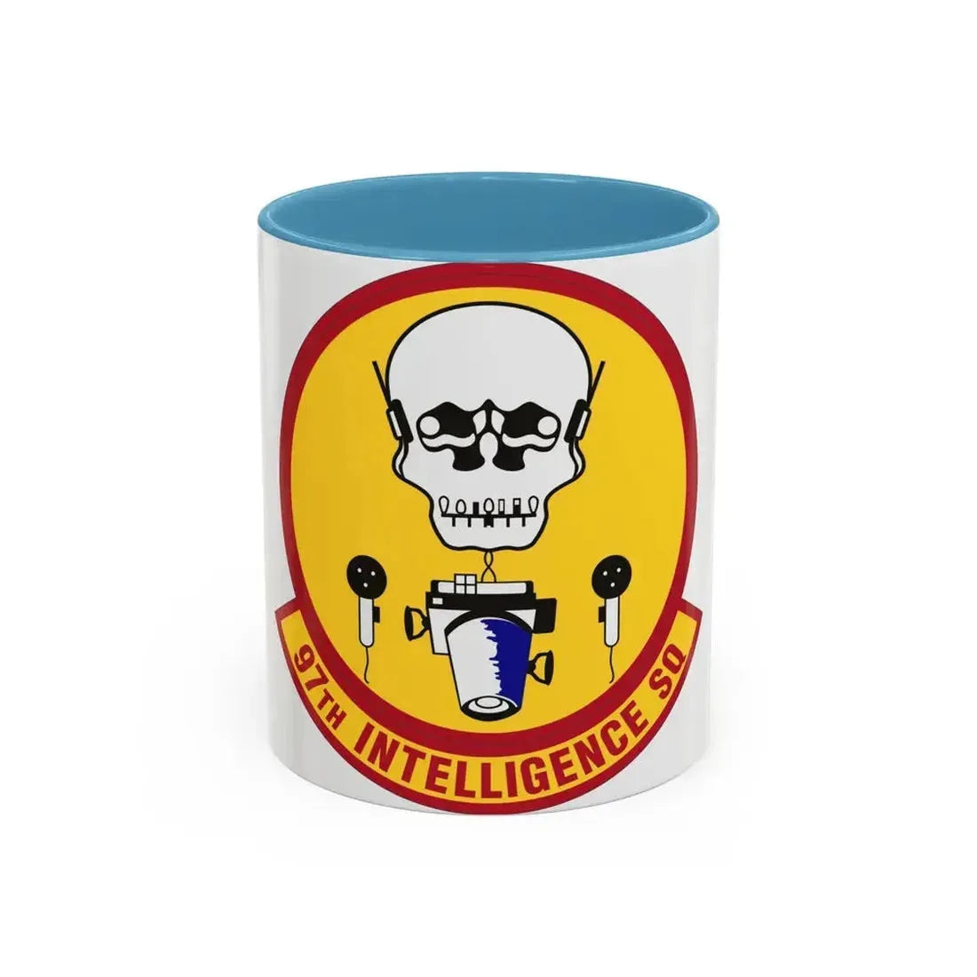 97th Intelligence Squadron (U.S. Air Force) Accent Coffee Mug 11oz Light Blue - Go Mug Yourself