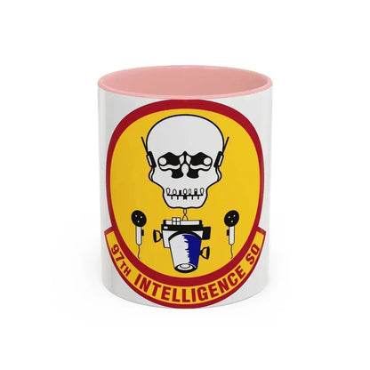 97th Intelligence Squadron (U.S. Air Force) Accent Coffee Mug 11oz Pink - Go Mug Yourself