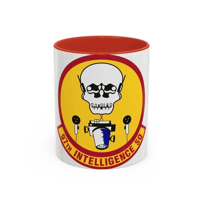 97th Intelligence Squadron (U.S. Air Force) Accent Coffee Mug 11oz Red - Go Mug Yourself