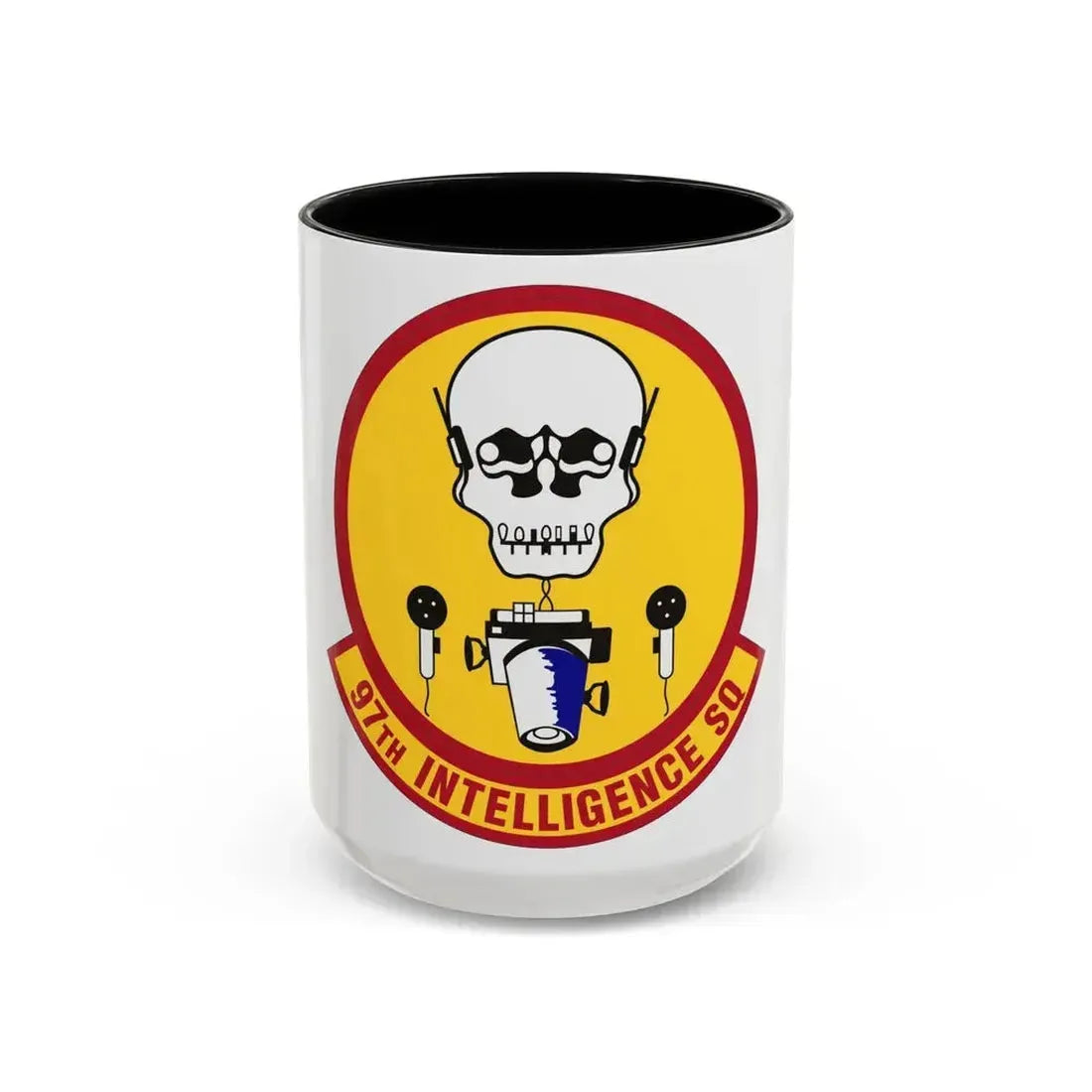 97th Intelligence Squadron (U.S. Air Force) Accent Coffee Mug 15oz Black - Go Mug Yourself