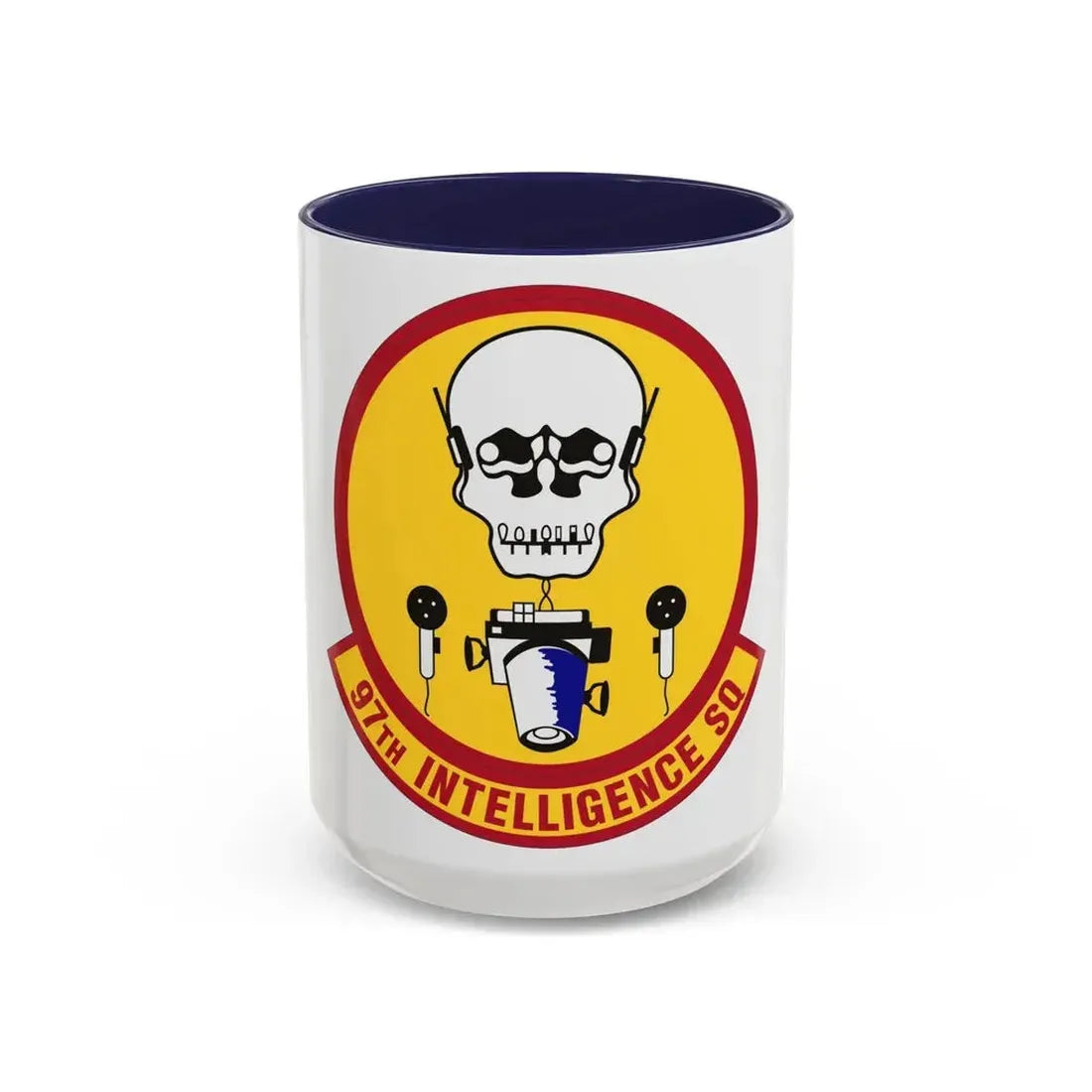 97th Intelligence Squadron (U.S. Air Force) Accent Coffee Mug 15oz Navy - Go Mug Yourself